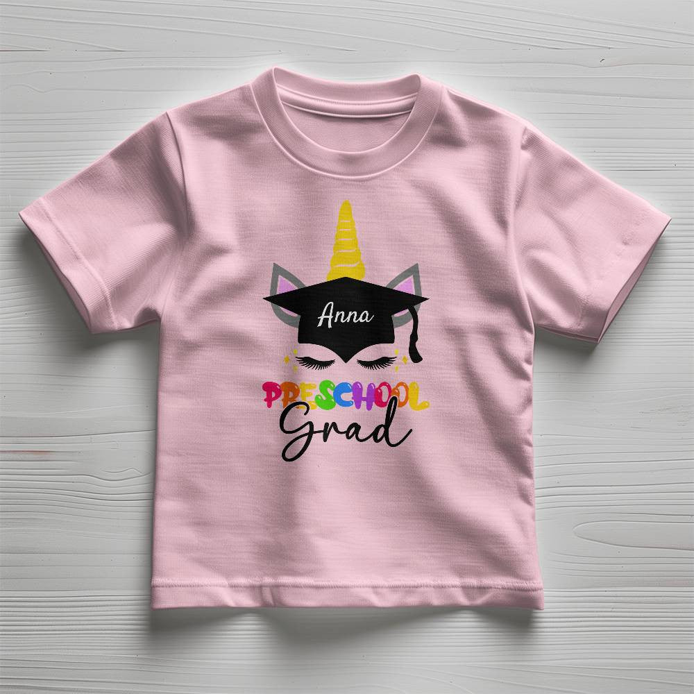 Personalized Name Preschool Graduation T-shirt-[Heartfelt Family Gift]