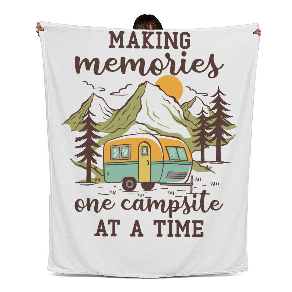 Camping Jersey Fleece Blanket-[Heartfelt Family Gift]