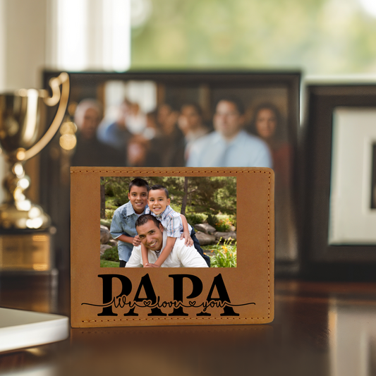 Papa Wallet Gift for Dad with Custom Photo-[Heartfelt Family Gift]