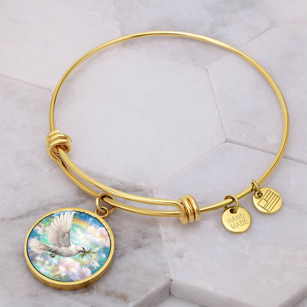 Memorial Dove Personalized Engraved Necklace Bracelet or Keychain