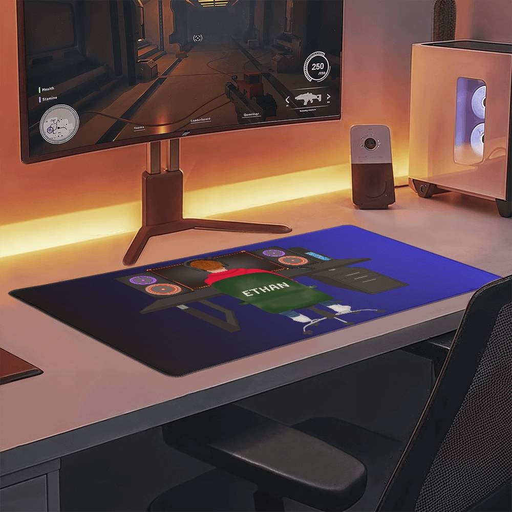 Custom Gamer Boy or Girl Gaming Mat-[Heartfelt Family Gift]