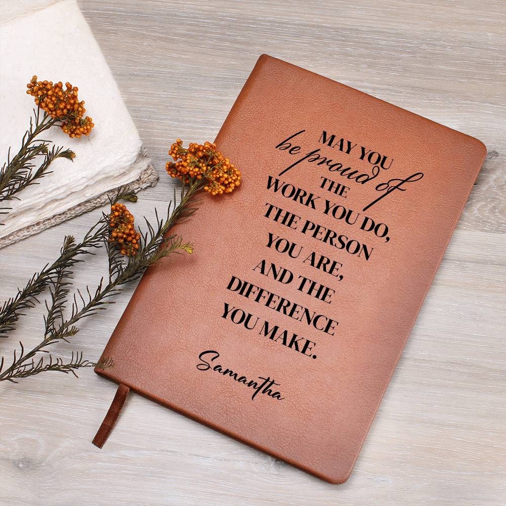 Personalized Difference Maker Journal Gift for Office Coworker
