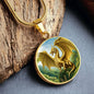 Dragon Gold Forest Engraved Necklace in Gold or Silver-[Heartfelt Family Gift]