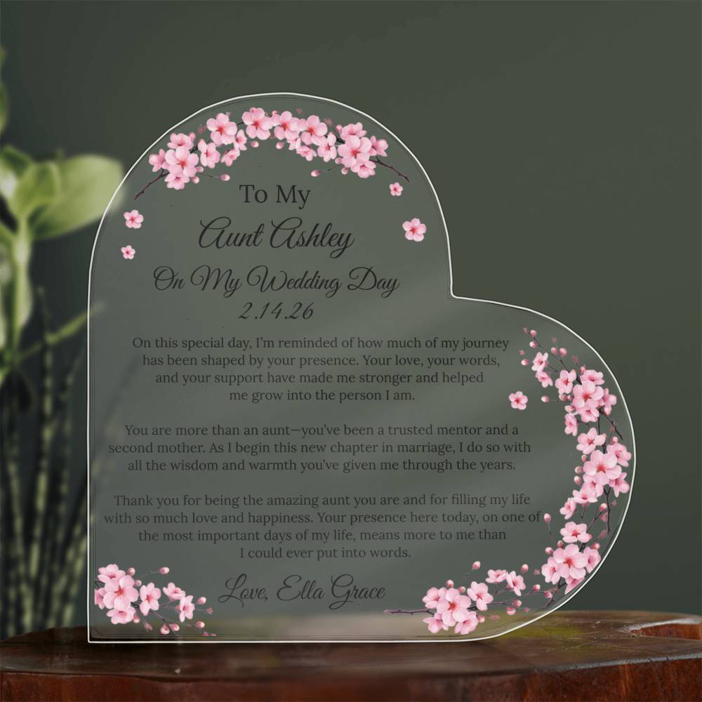 Personalized Wedding Gift for Aunt