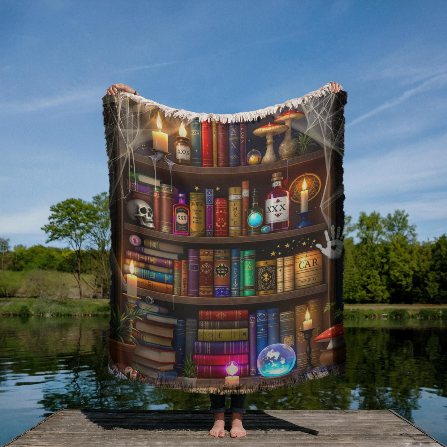 Apothecary Witchy Woven Halloween Blanket