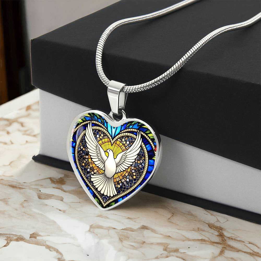 Engraved Dove Necklace-[Heartfelt Family Gift]