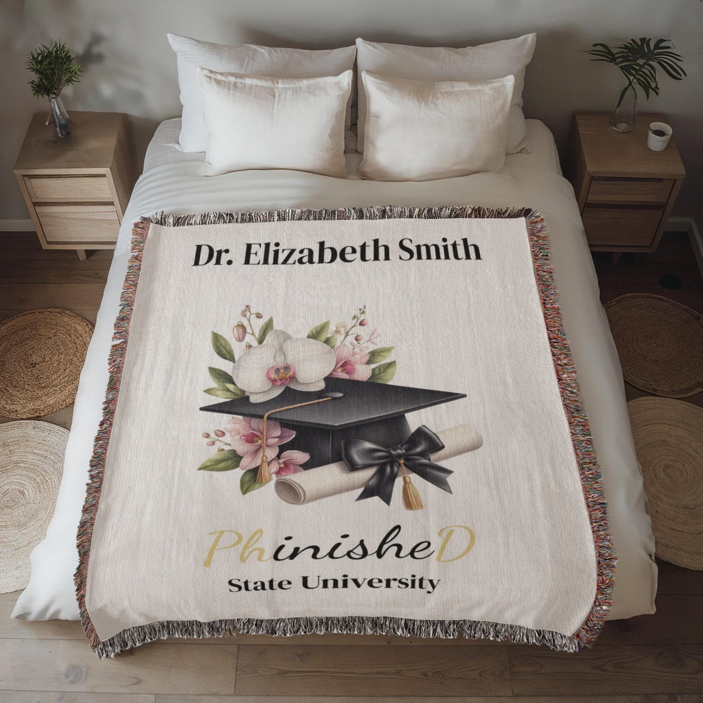 PHD Graduation Gift Blanket for Doctorate Degree