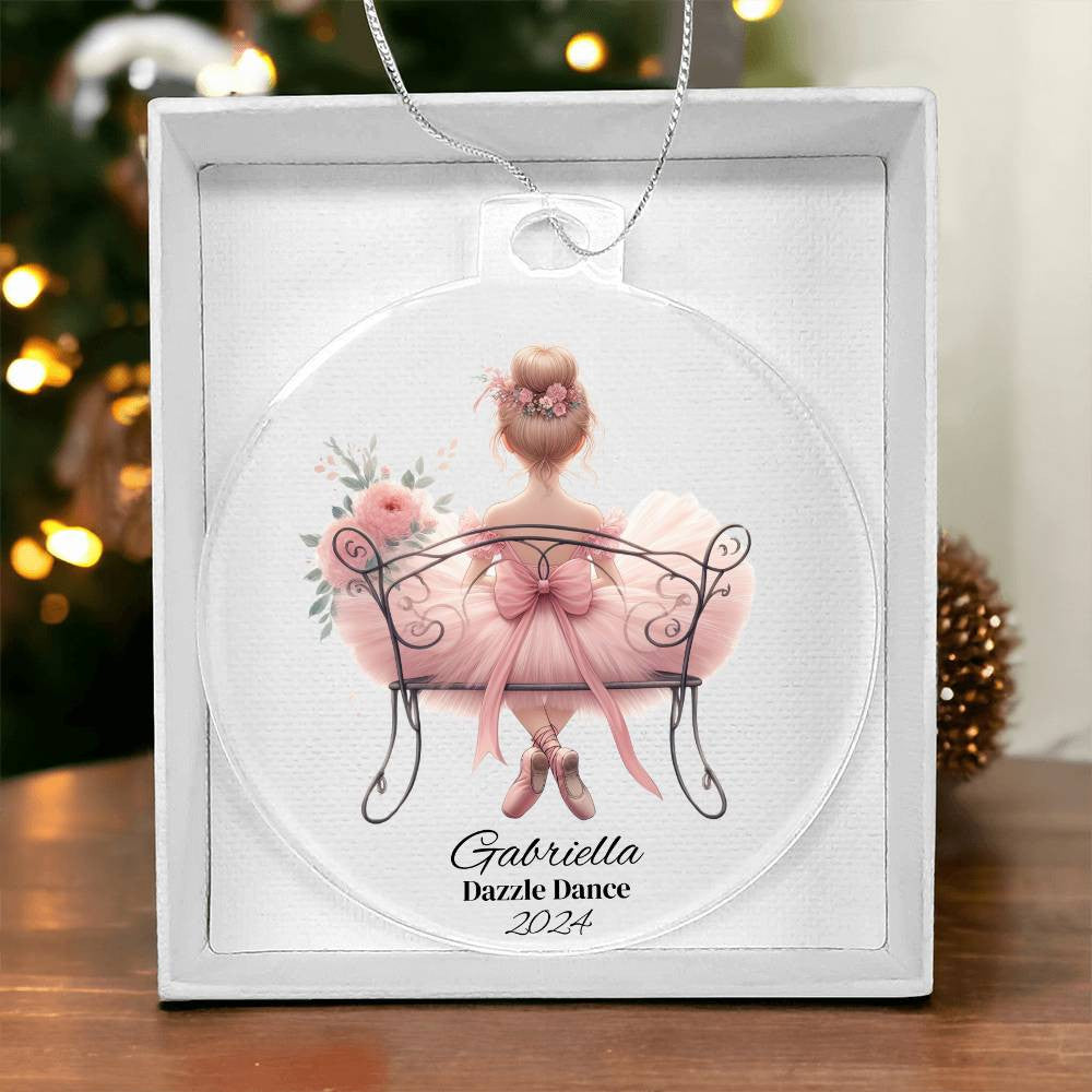 Ballerina Acrylic Christmas Ornament Dance Recital Gift-[Heartfelt Family Gift]
