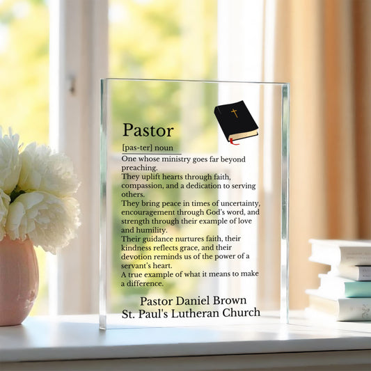 Pastor Definition Plaque