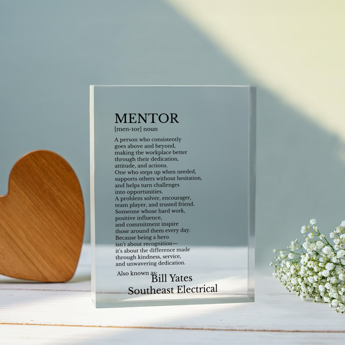 Mentor Appreciation Plaque Gift, Leadership Award Gift
