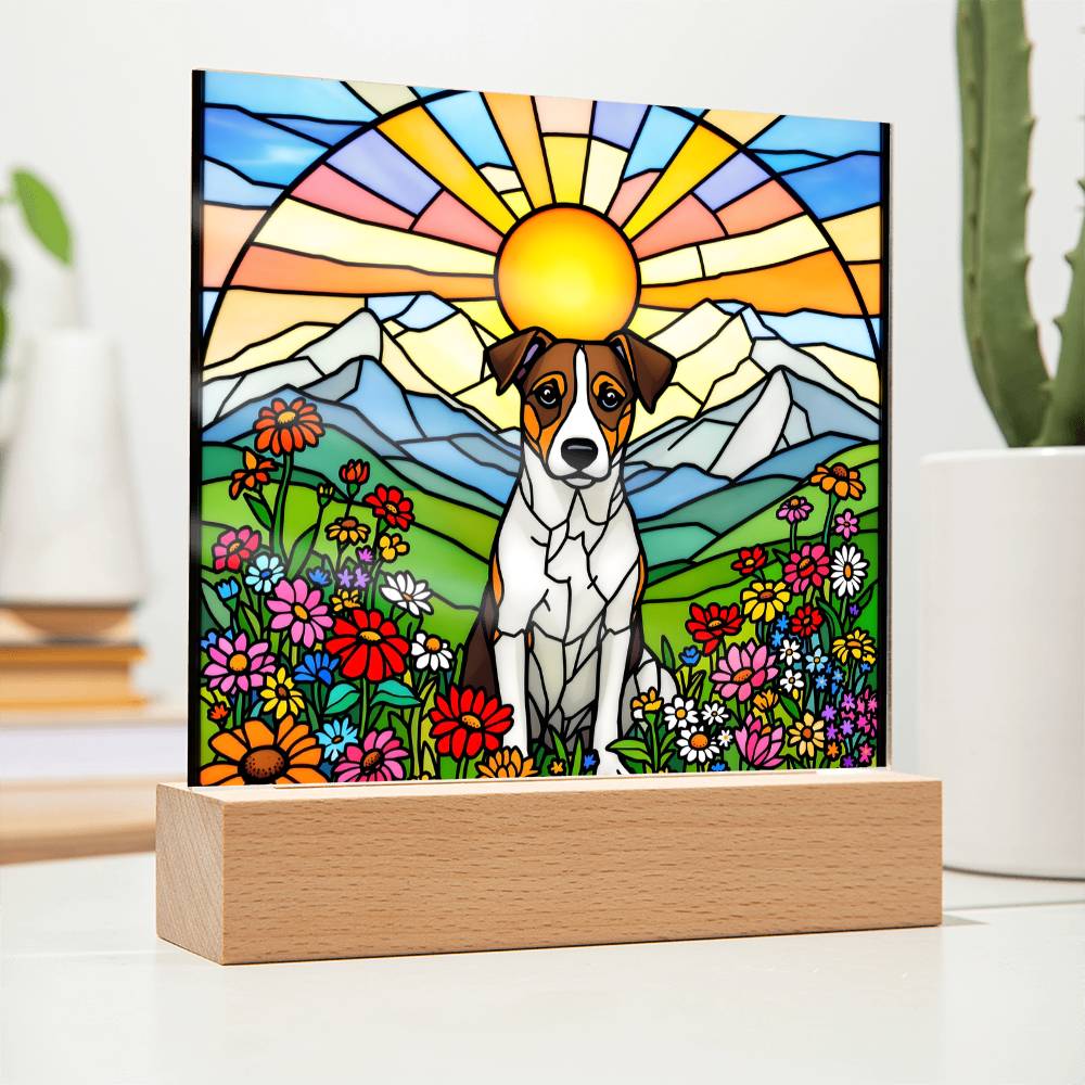 Jack Russel Dog Lighted Plaque