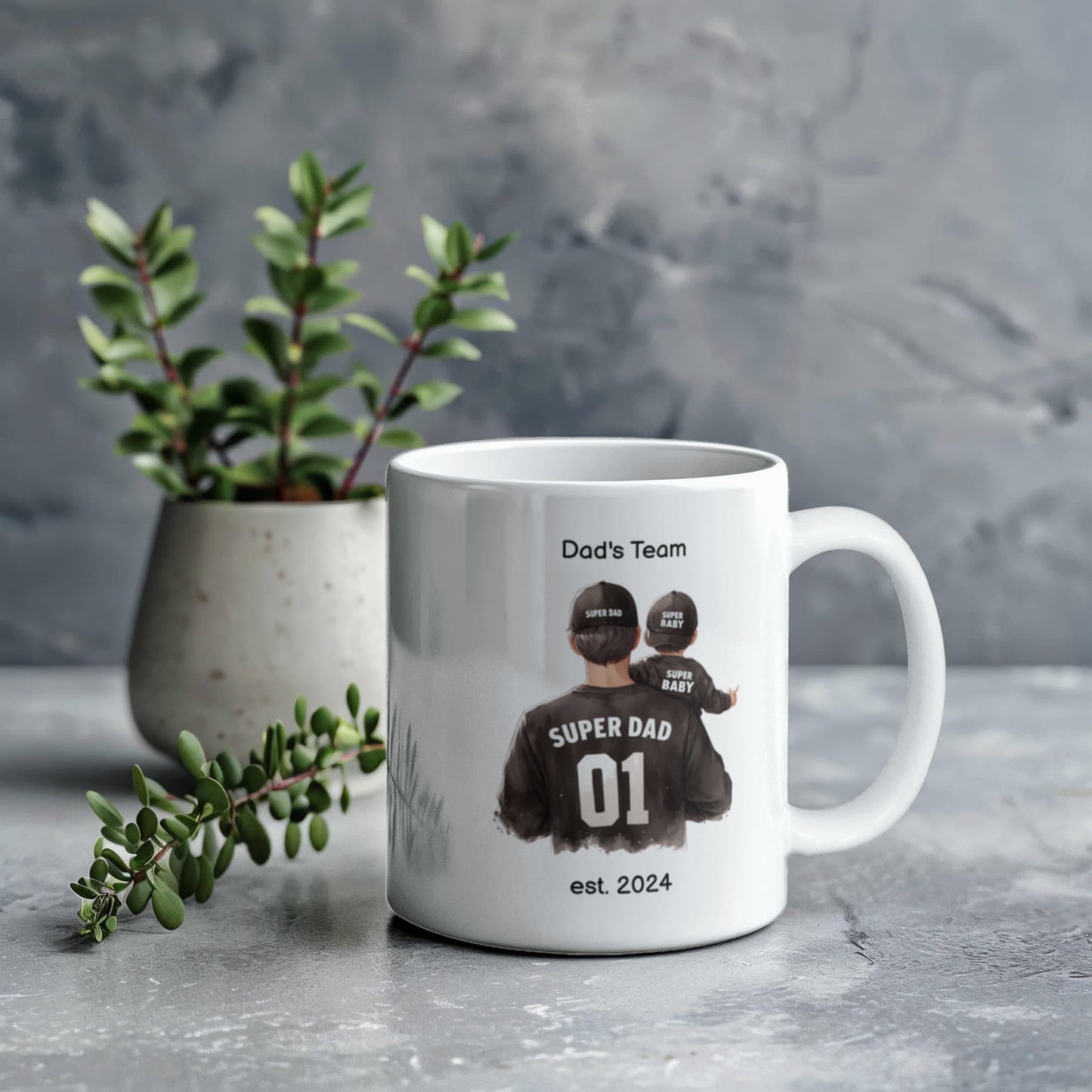 Personalized Dad White Ceramic Mug