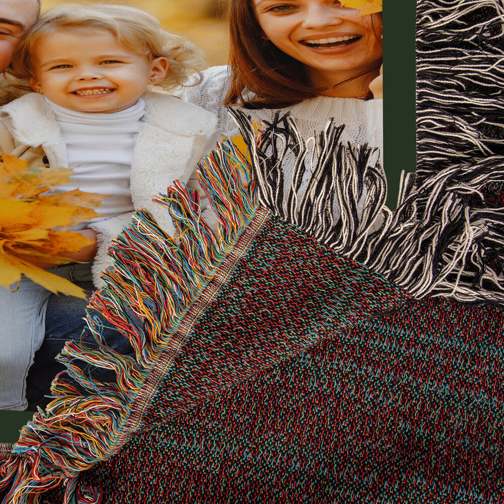 Family Keepsake Photo Woven Blanket-[Heartfelt Family Gift]