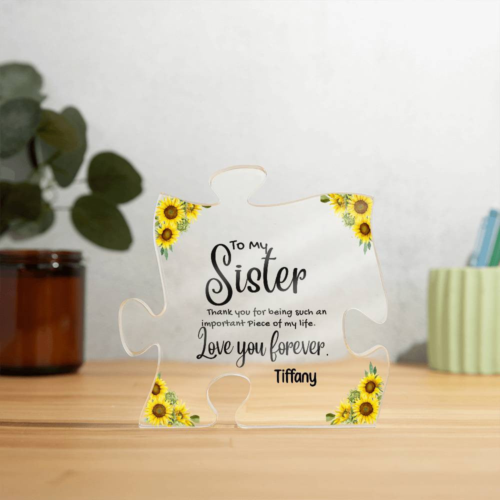 Sister Acrylic Puzzle Plaque-[Heartfelt Family Gift]