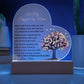 Stepped Up Mom Acrylic Heart Plaque Gift-[Heartfelt Family Gift]