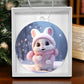 Bunny Acrylic Christmas Ornament-[Heartfelt Family Gift]