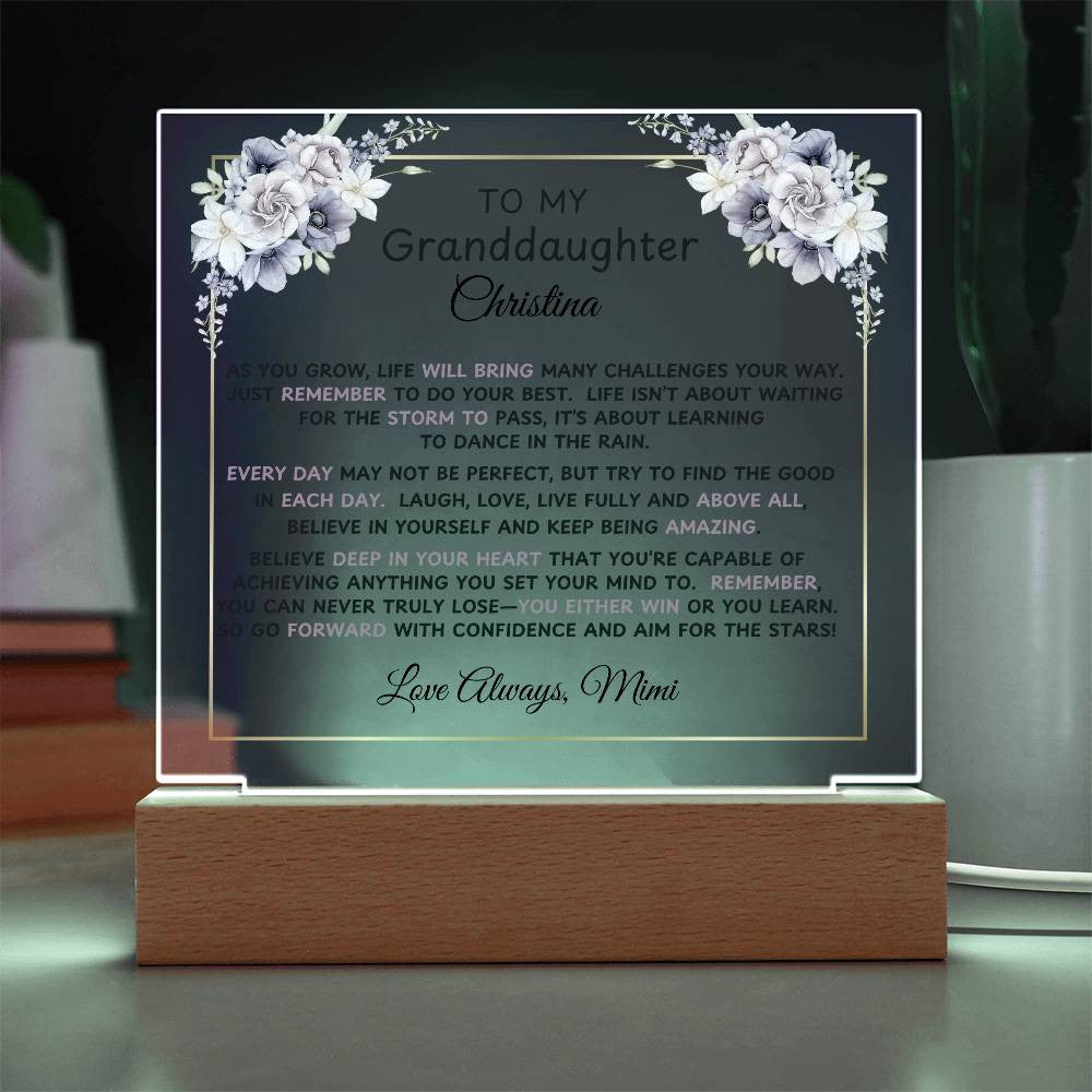 To My Granddaughter Plaque Gift-[Heartfelt Family Gift]
