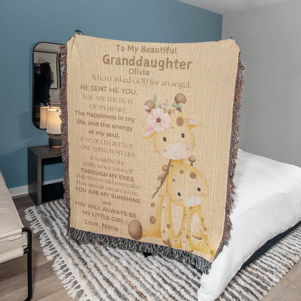 Heirloom Artwork Woven Blanket Daughter-[Heartfelt Family Gift]