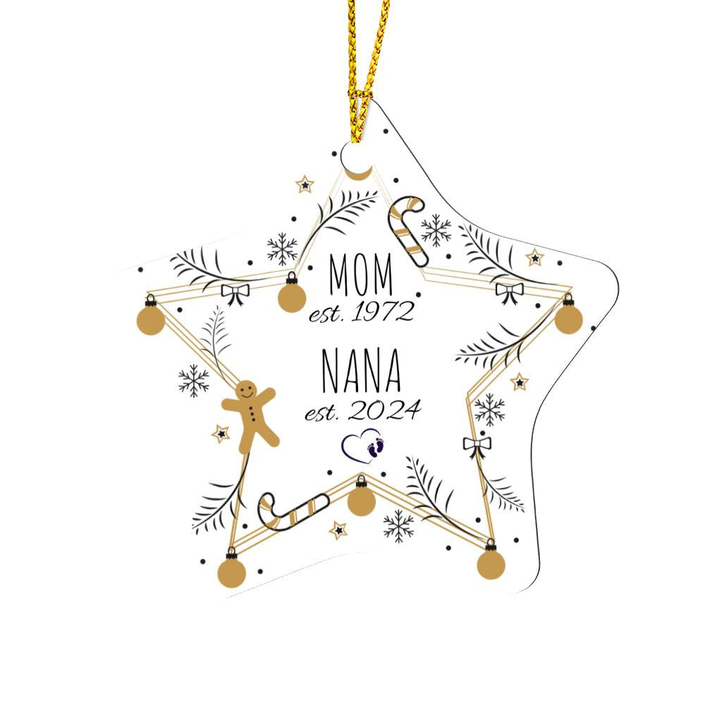 New Gigi Grandma Star Ornament-[Heartfelt Family Gift]