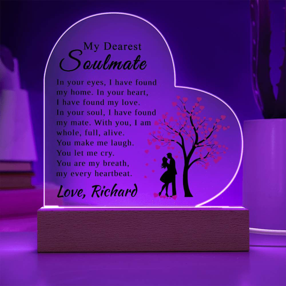 Soulmate Acrylic Heart-[Heartfelt Family Gift]