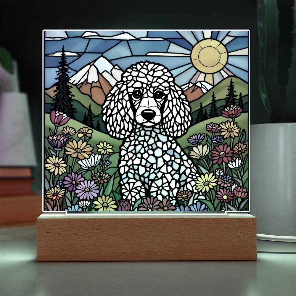 Poodle Lighted Plaque