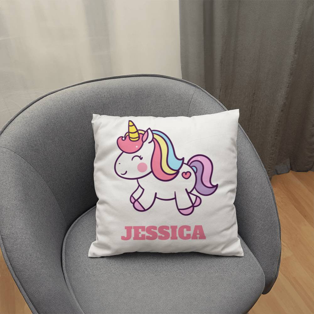 Unicorn Double Sided Pillow with Name-[Heartfelt Family Gift]