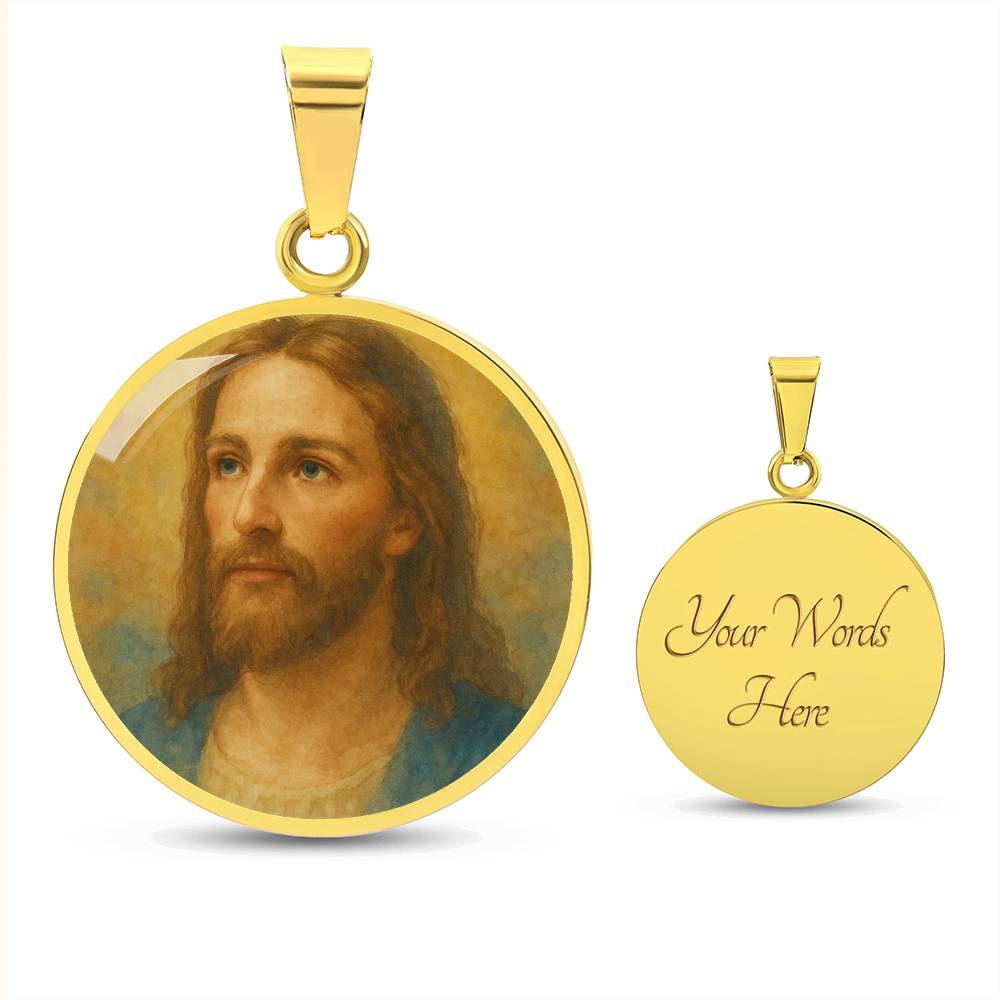Jesus watercolor Pendant Necklace
