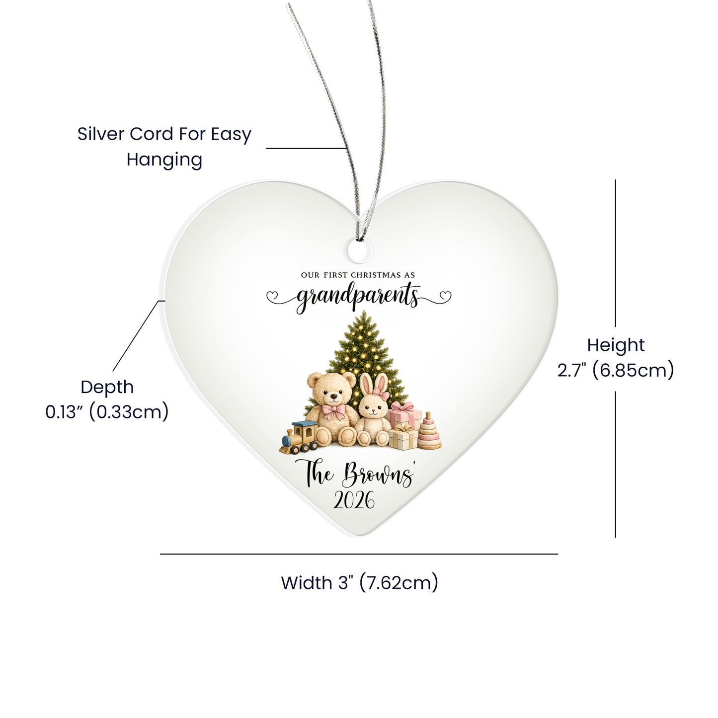 1st Christmas As Grandparents Ornament