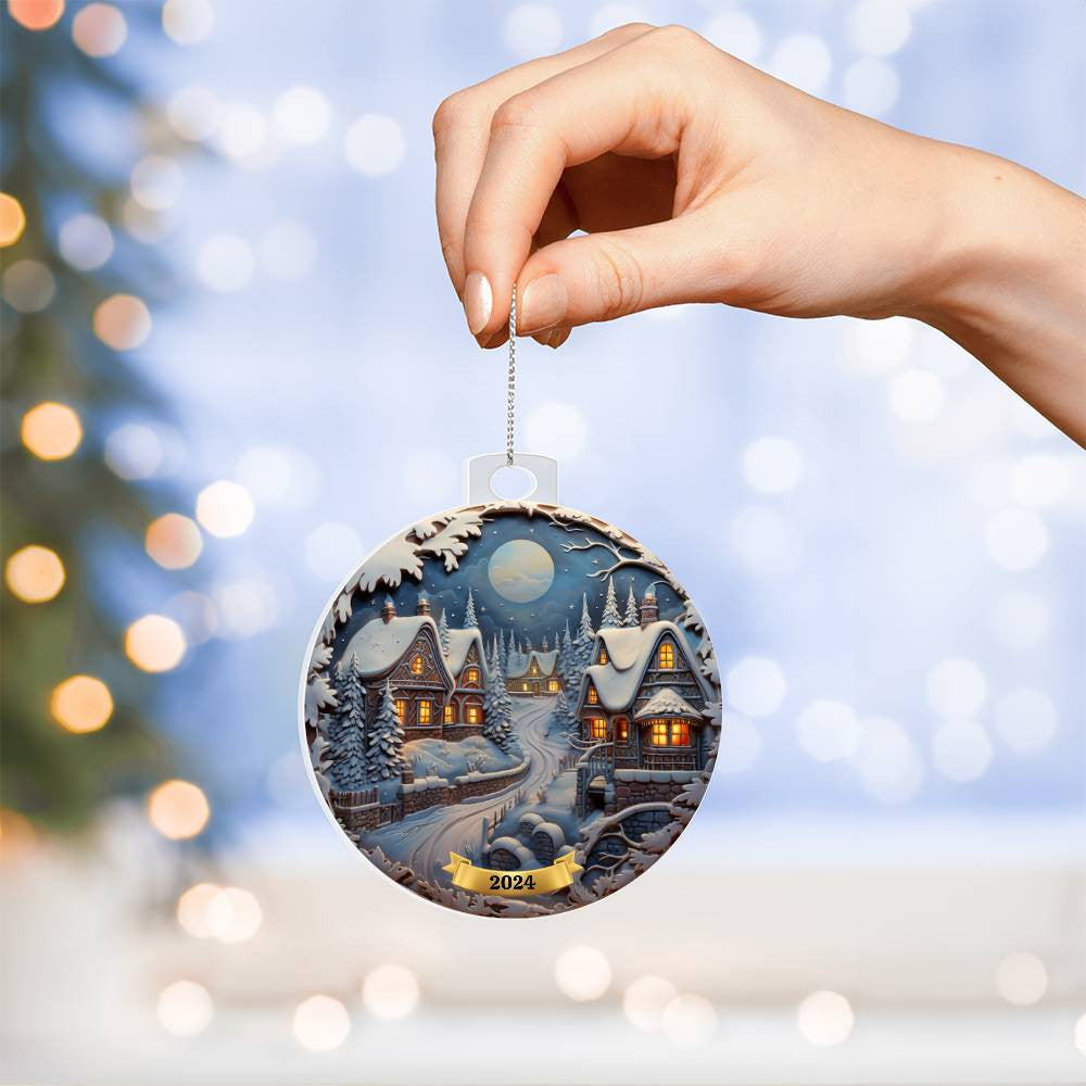 Winter Christmas Tree Ornament-[Heartfelt Family Gift]