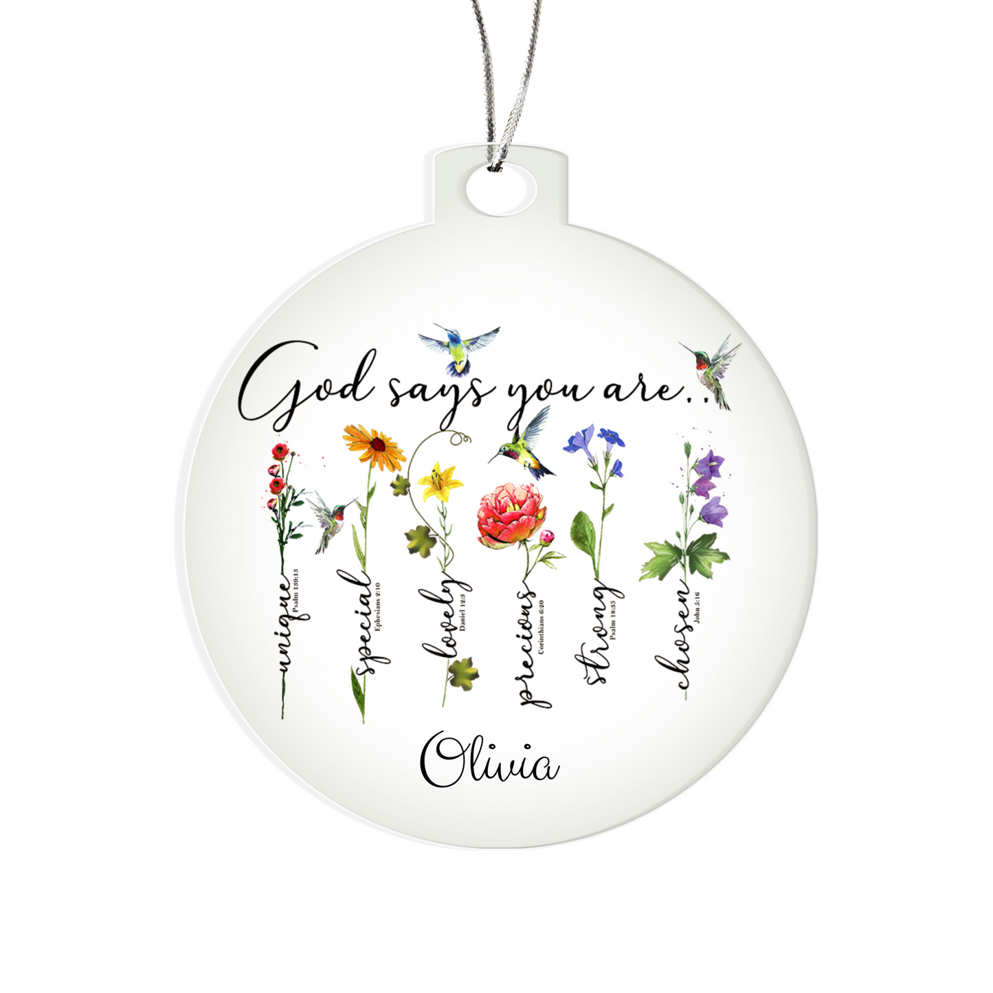 God Says you are Christmas Ornament