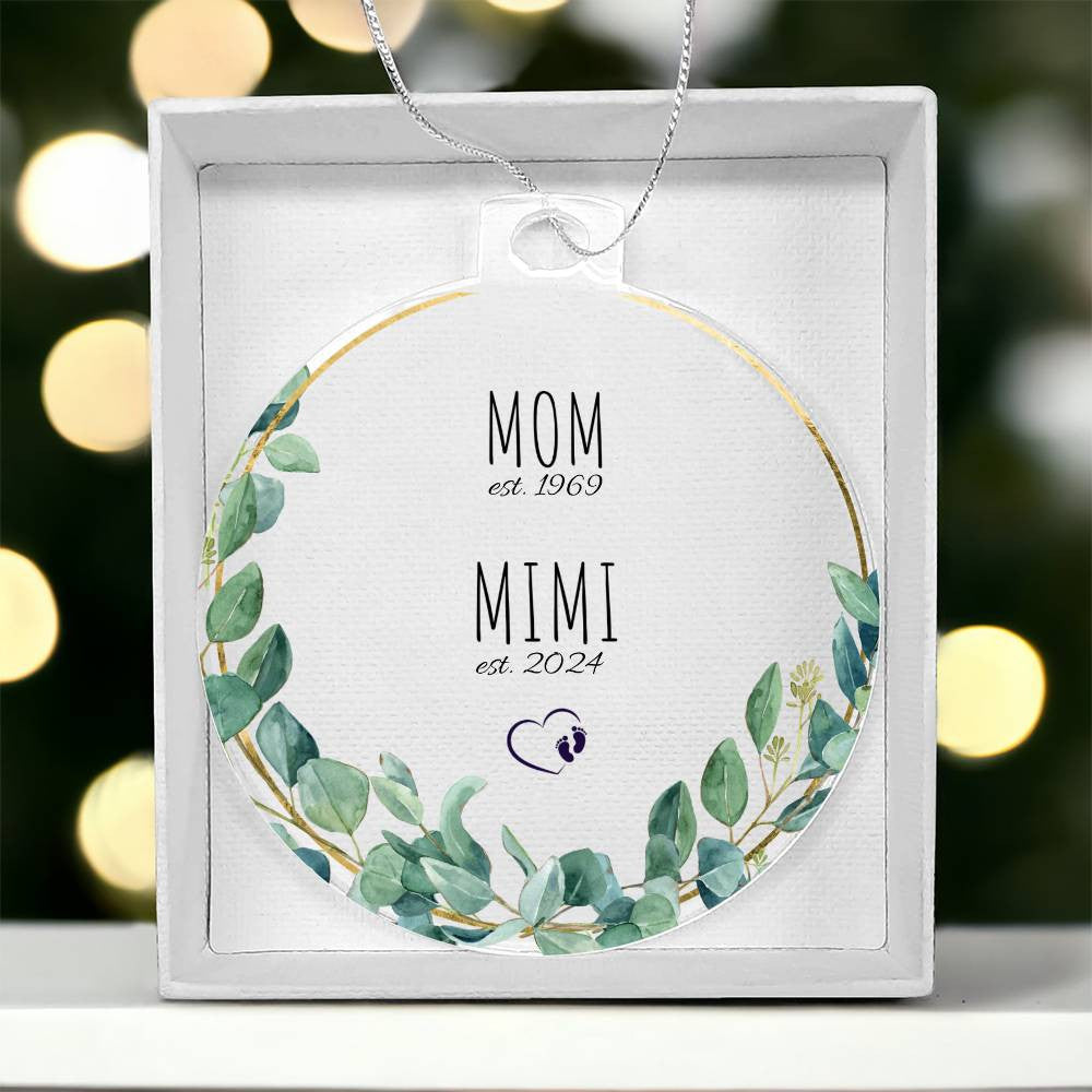 Mimi New Grandparents 1st Christmas Ornament