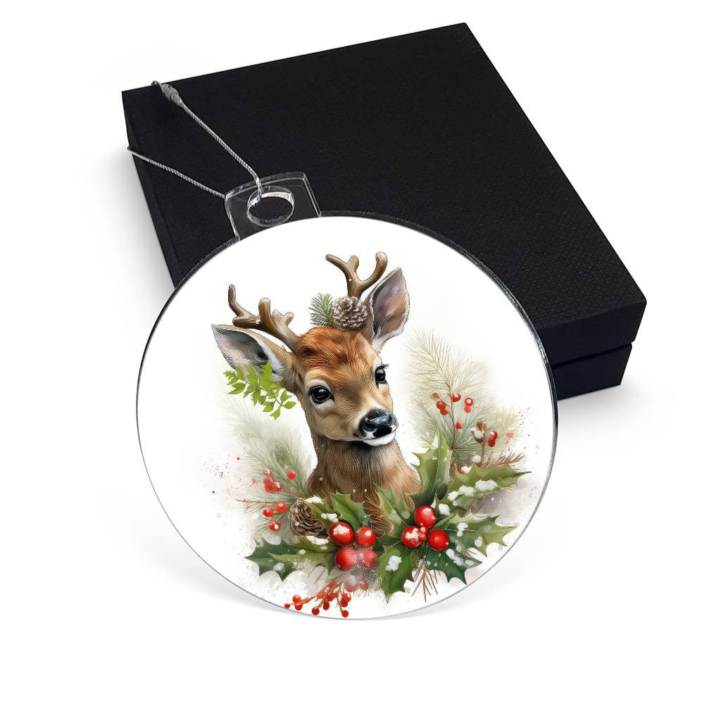 Buck Deer Acrylic Christmas Ornament-[Heartfelt Family Gift]