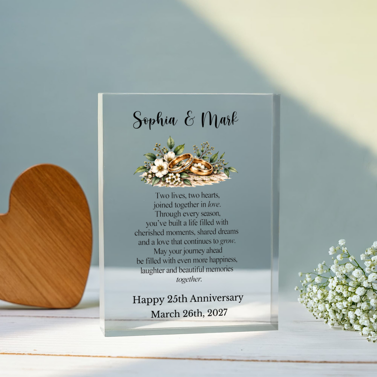 Personalized Wedding or Anniversary Plaque for Couple