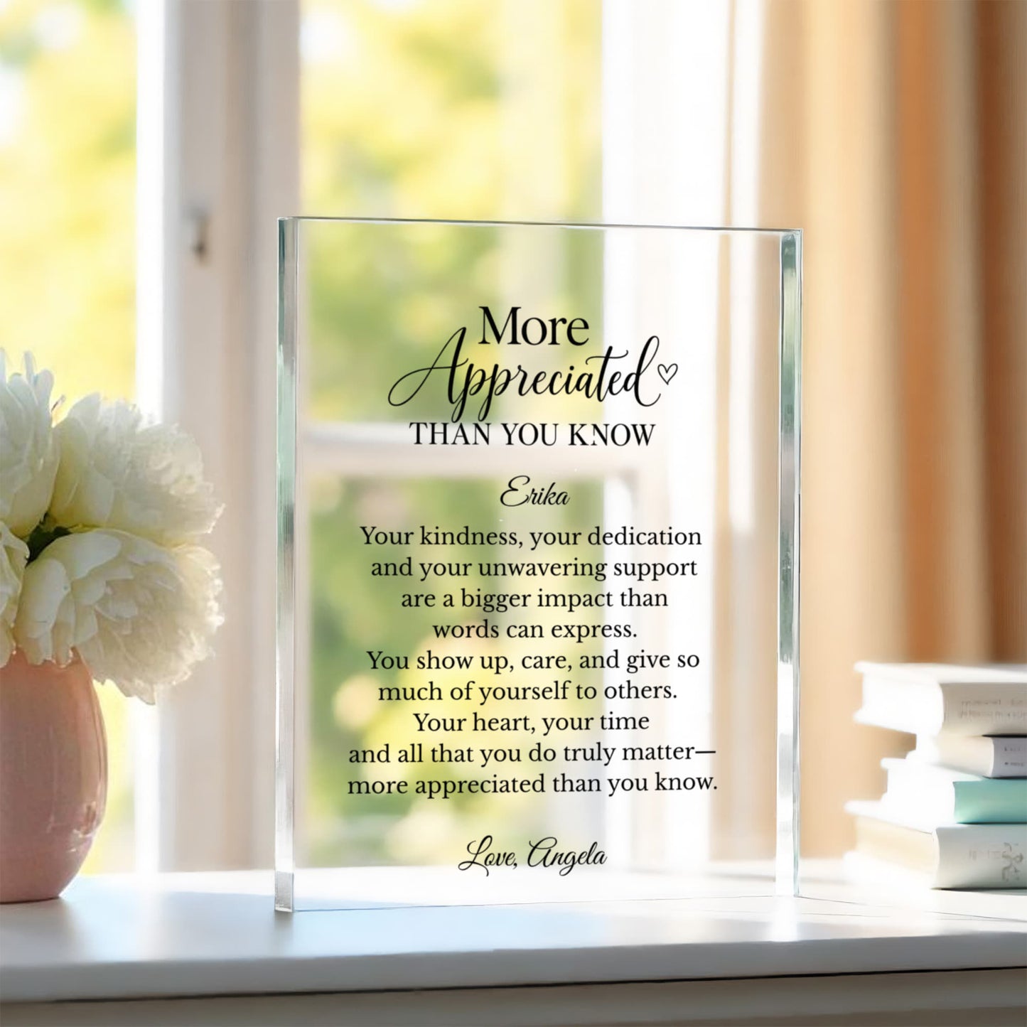 Personalized More Appreciated Than You Know Plaque