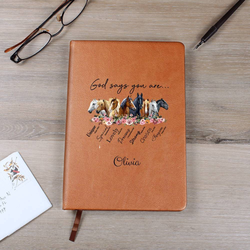 Horses God Says You Are Personalized Name Journal-[Heartfelt Family Gift]