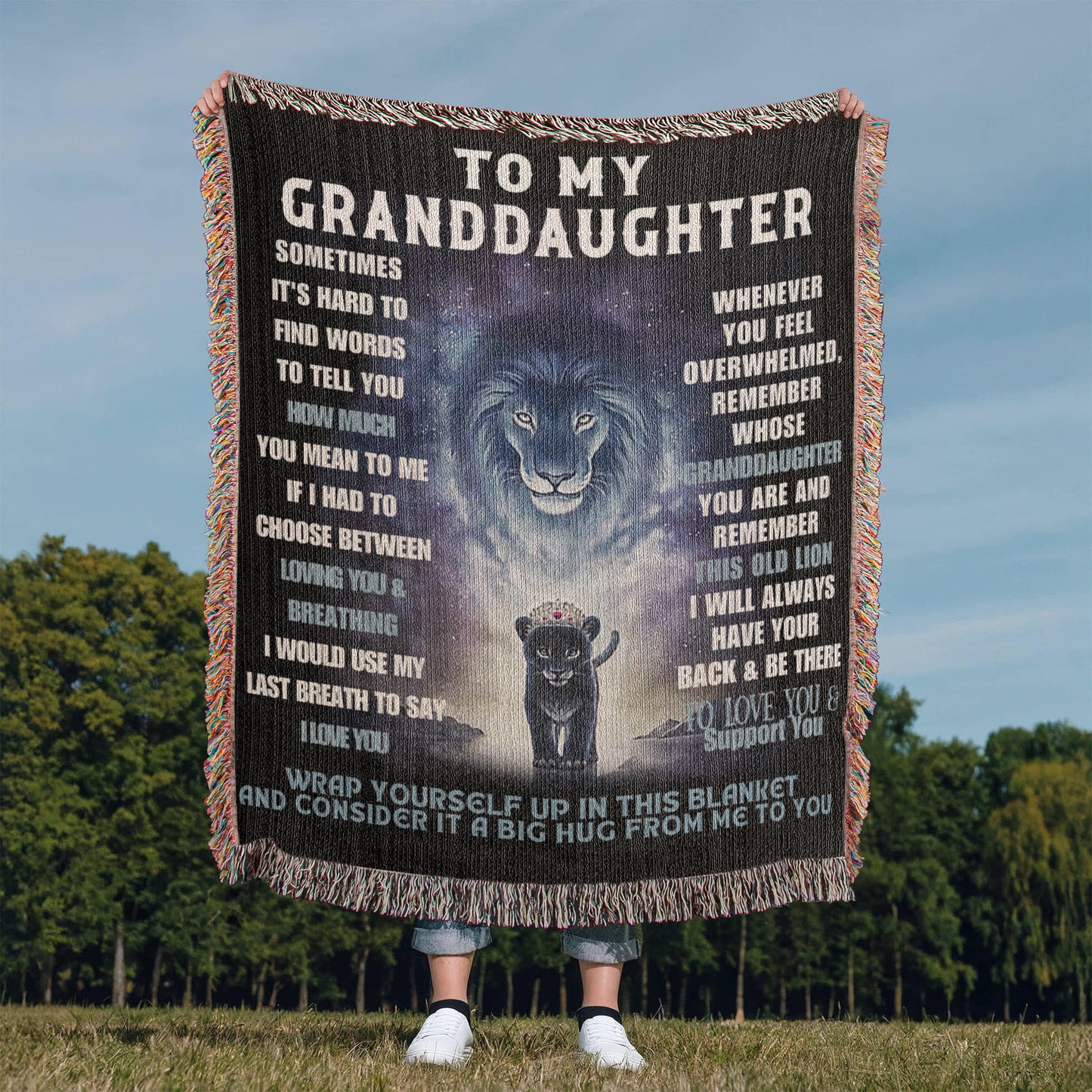 Granddaughter Woven Blanket-[Heartfelt Family Gift]