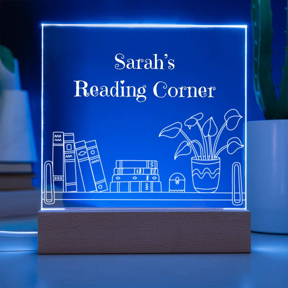 Personalized Reading Corner Library LED Plaque-[Heartfelt Family Gift]