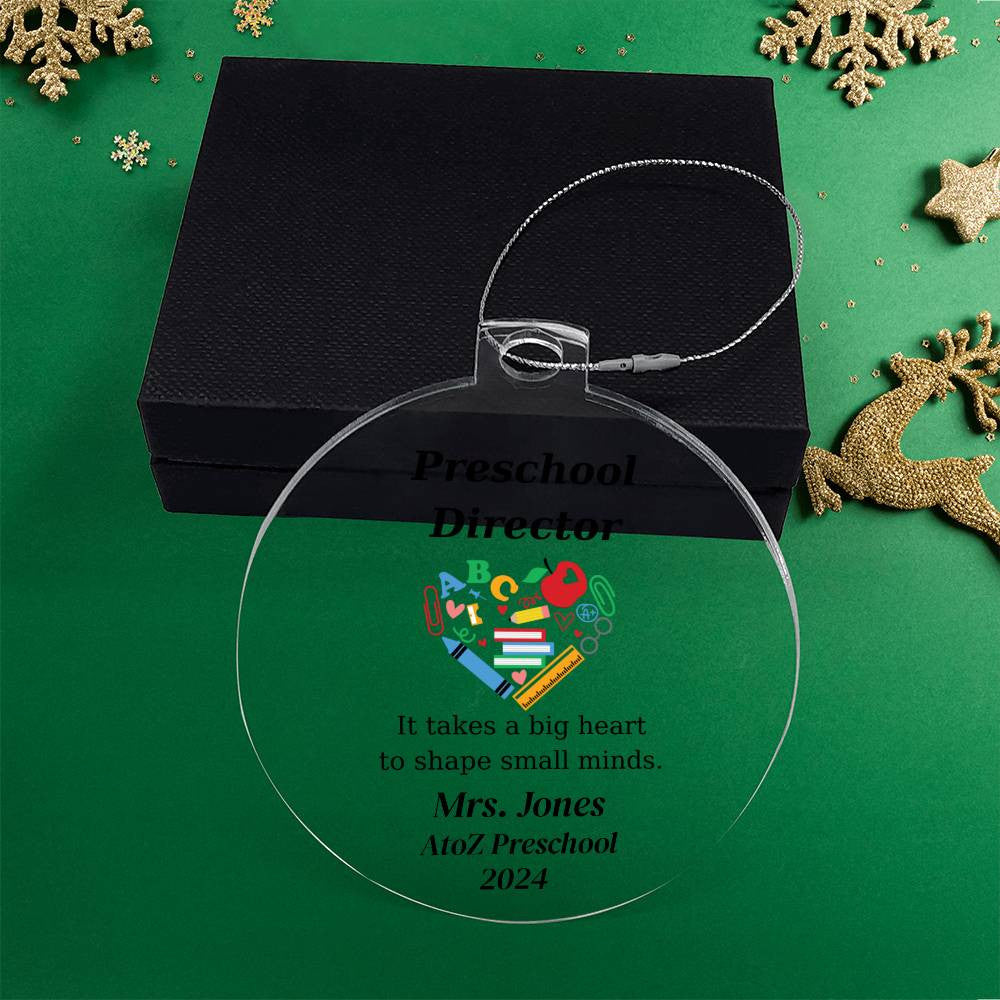 Preschool Director Christmas Ornament-[Heartfelt Family Gift]