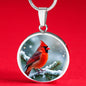 Cardinal Engraved Necklace in Gold or Silver-[Heartfelt Family Gift]