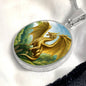 Dragon Gold Forest Engraved Necklace in Gold or Silver-[Heartfelt Family Gift]