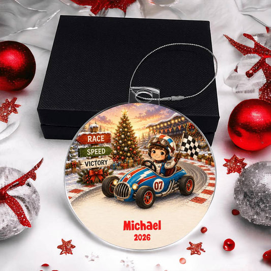 Race Car Christmas Ornament