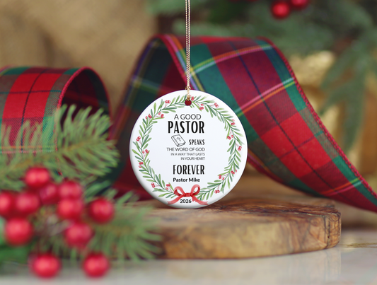 Pastor Christmas Ornament