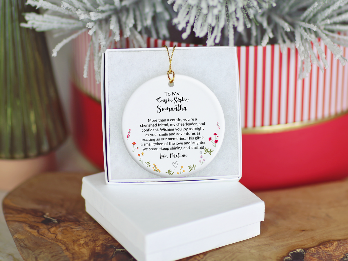 Cousin Sister Christmas Ornament