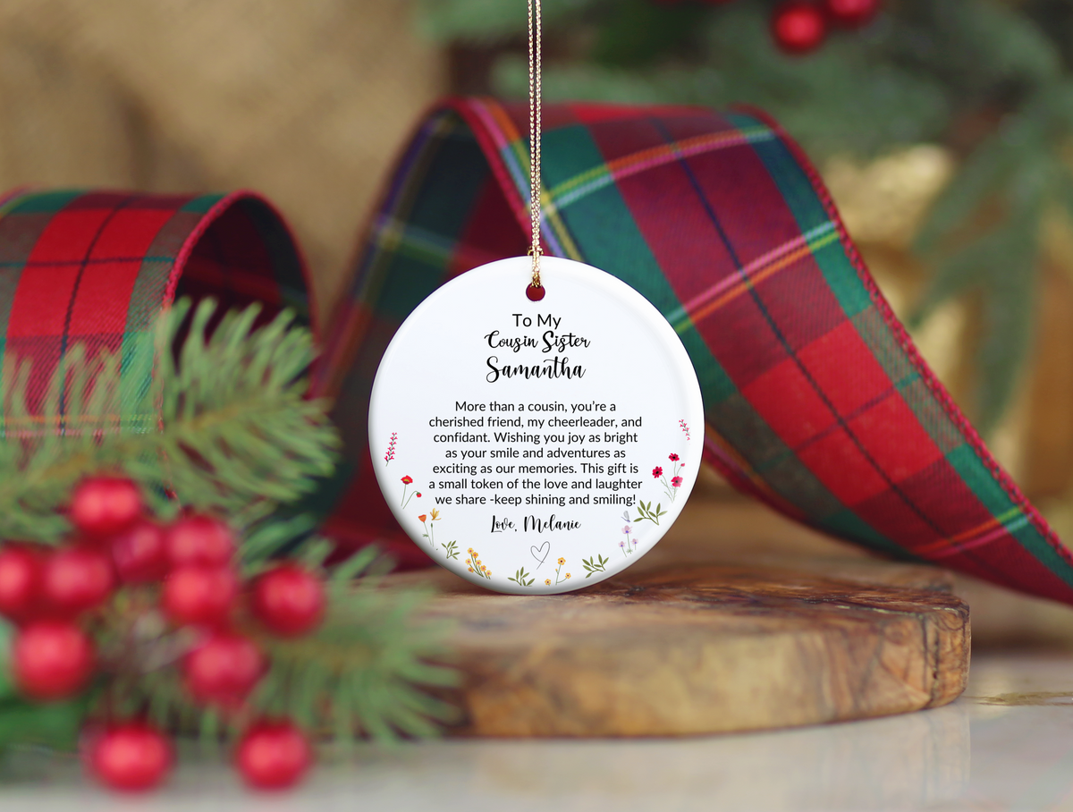 Cousin Sister Christmas Ornament