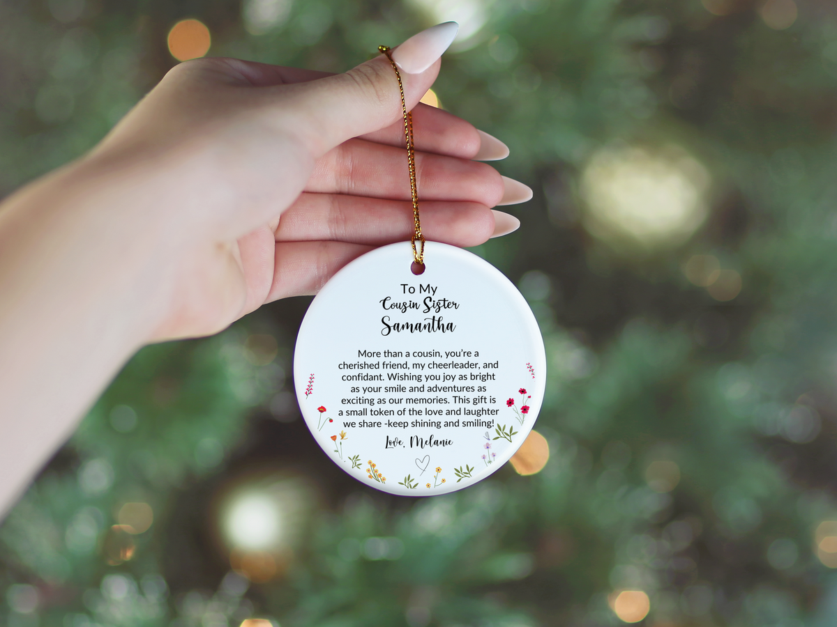 Cousin Sister Christmas Ornament