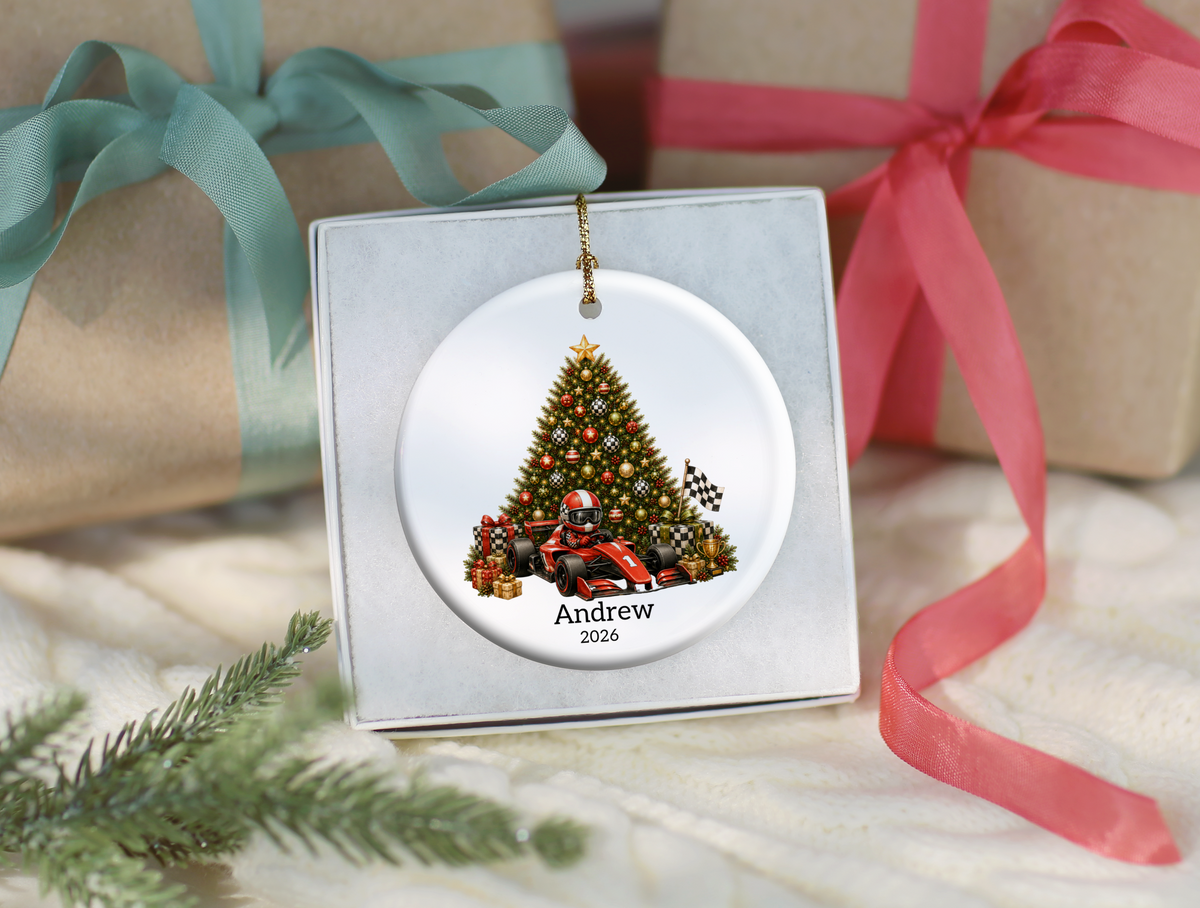 Race Car Christmas Ornament