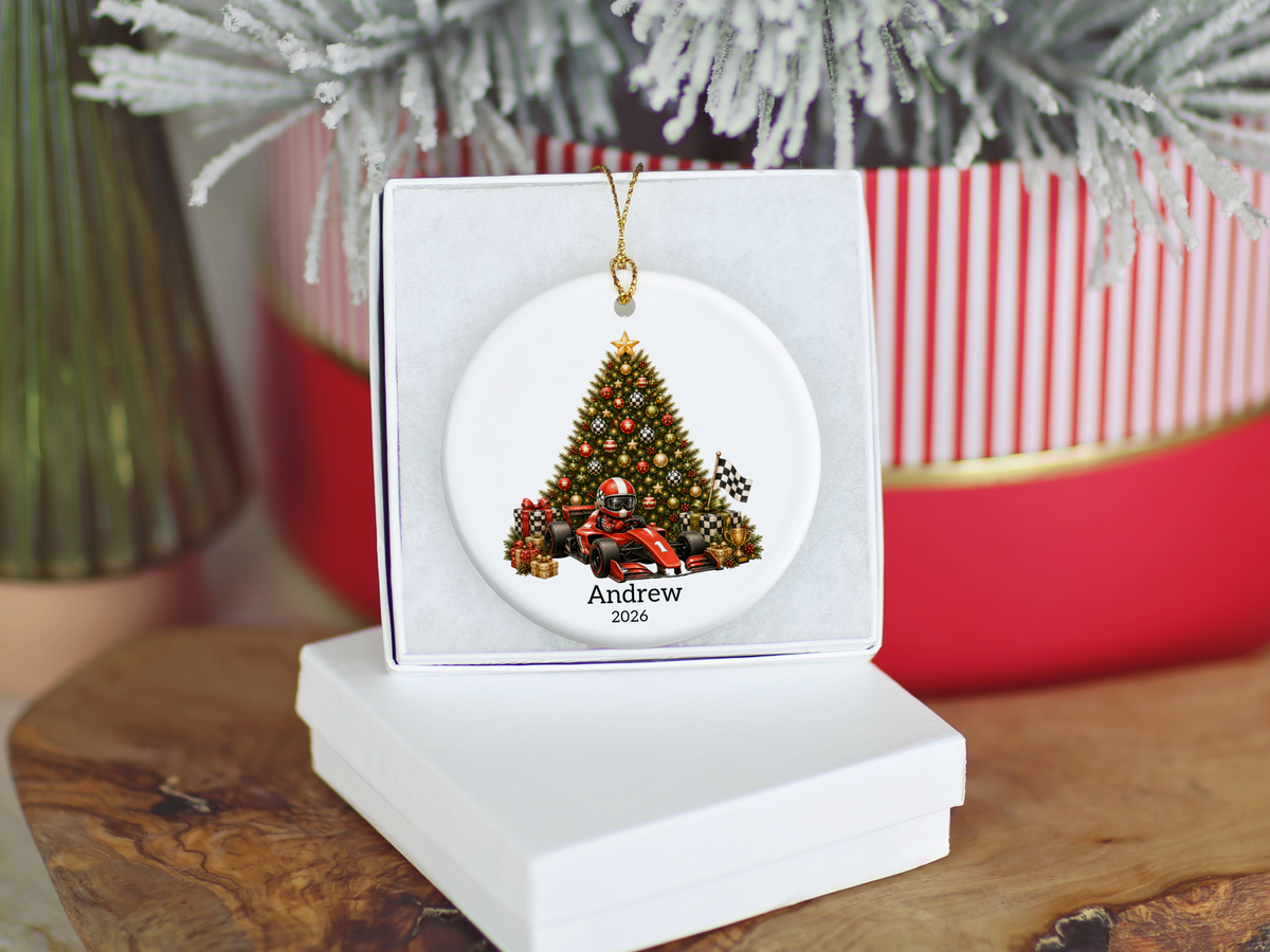 Race Car Christmas Ornament