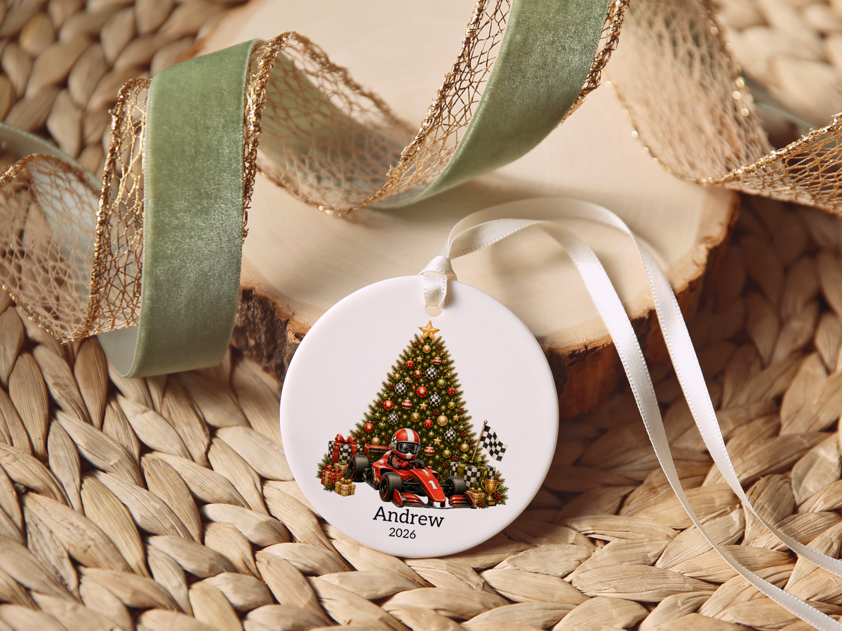 Race Car Christmas Ornament
