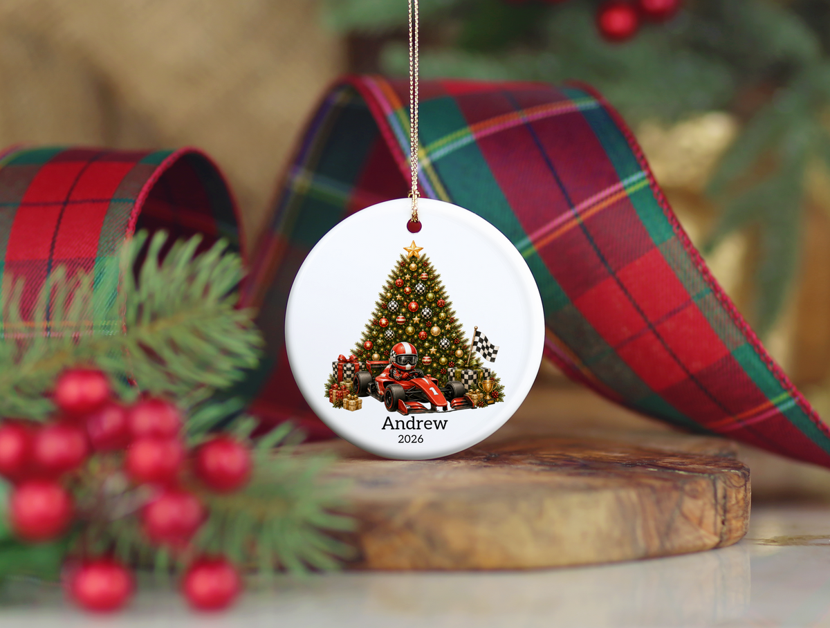 Race Car Christmas Ornament