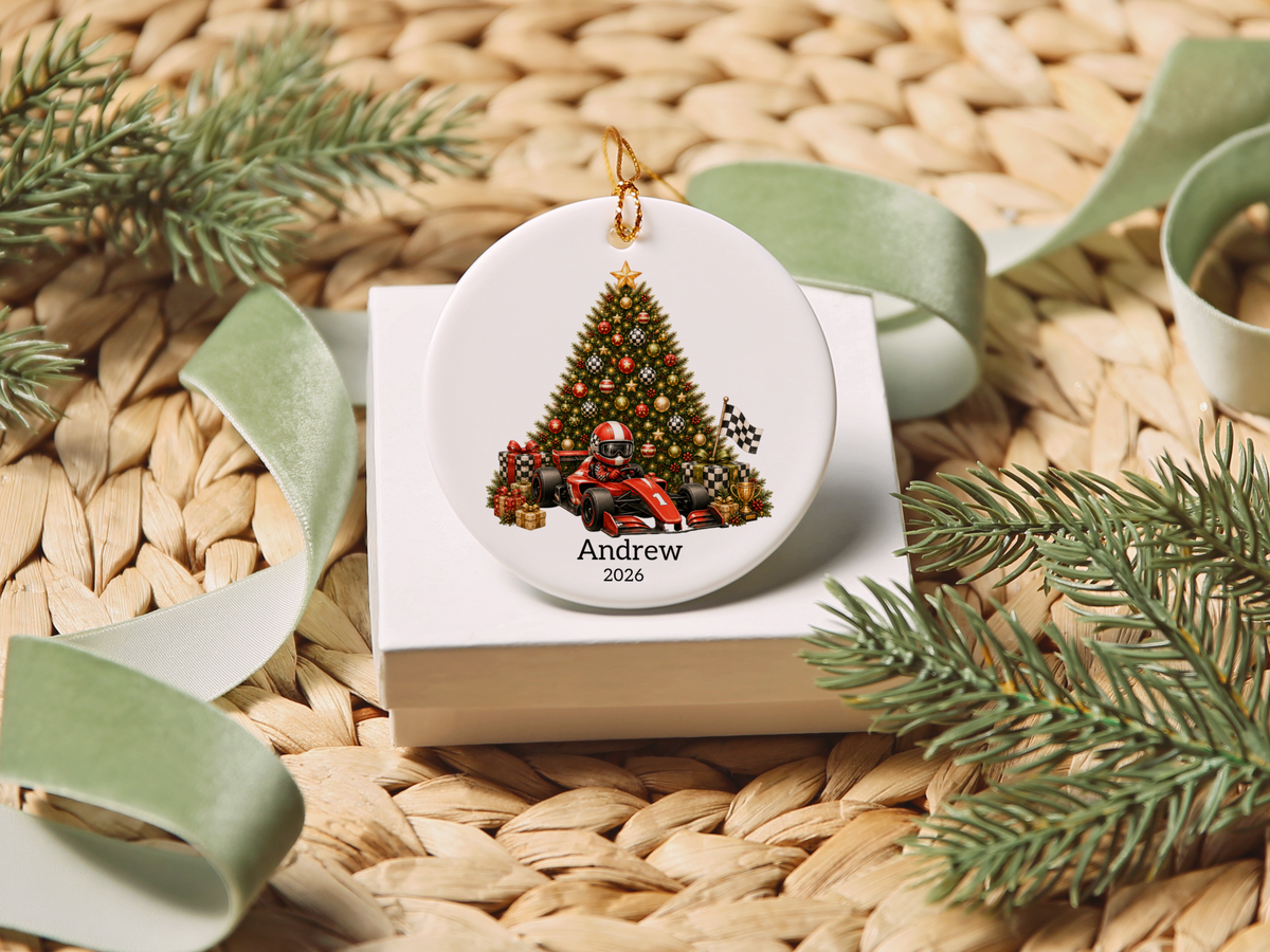 Race Car Christmas Ornament